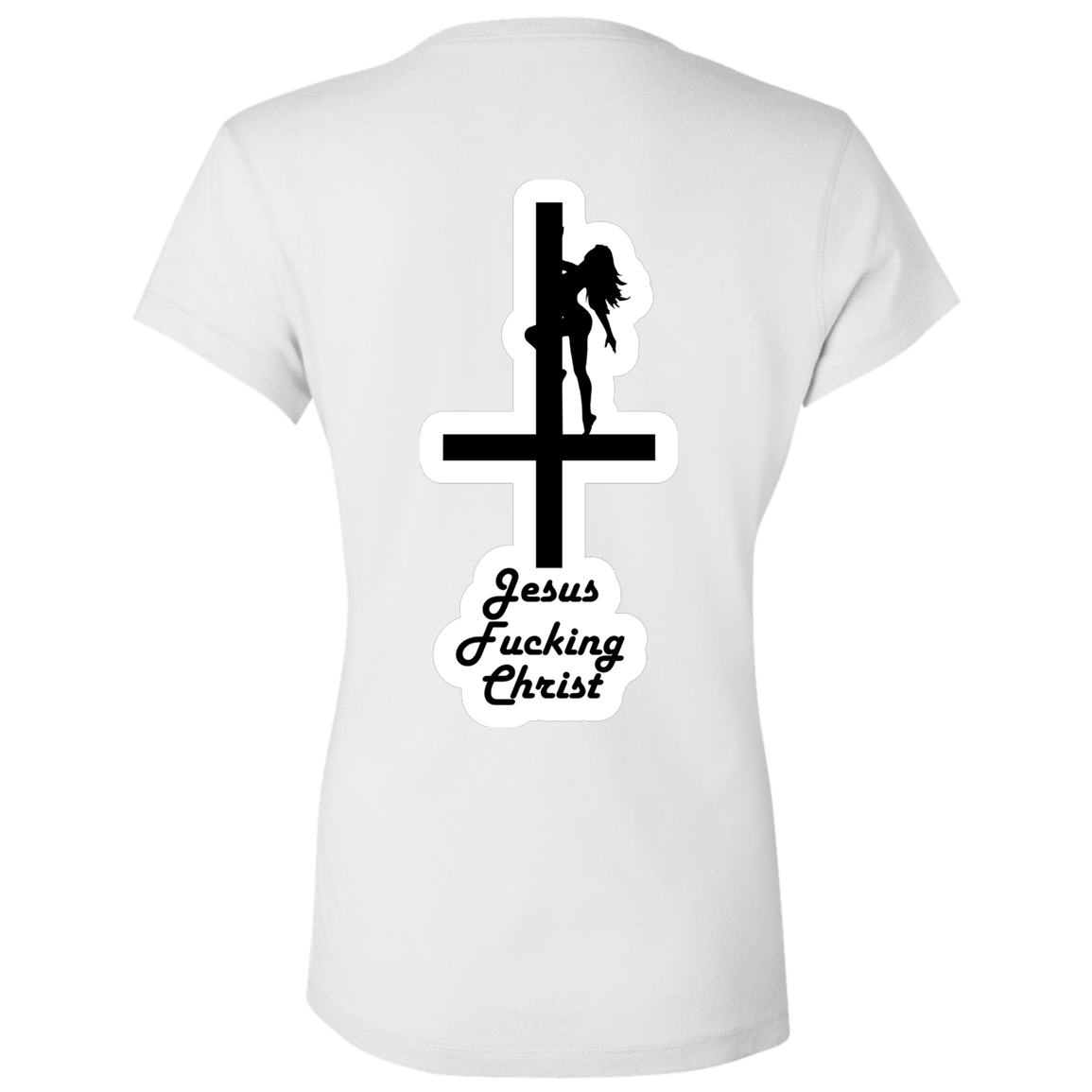 Jesus F*ck*ng Christ Ladies' Jersey V-Neck T-Shirt